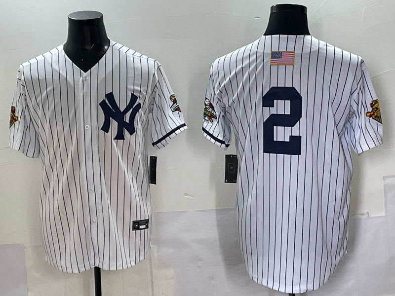 Men New York Yankees 2 white MLB 2025 Nike jersey 005
